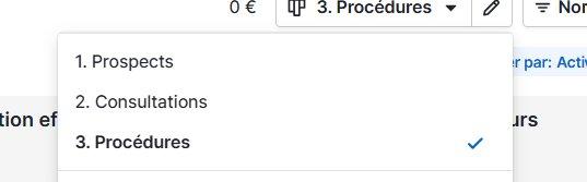 Vue des 3 pipelines Pipedrive du Cabinet Amerha : Prospects, Consultations et Procédures